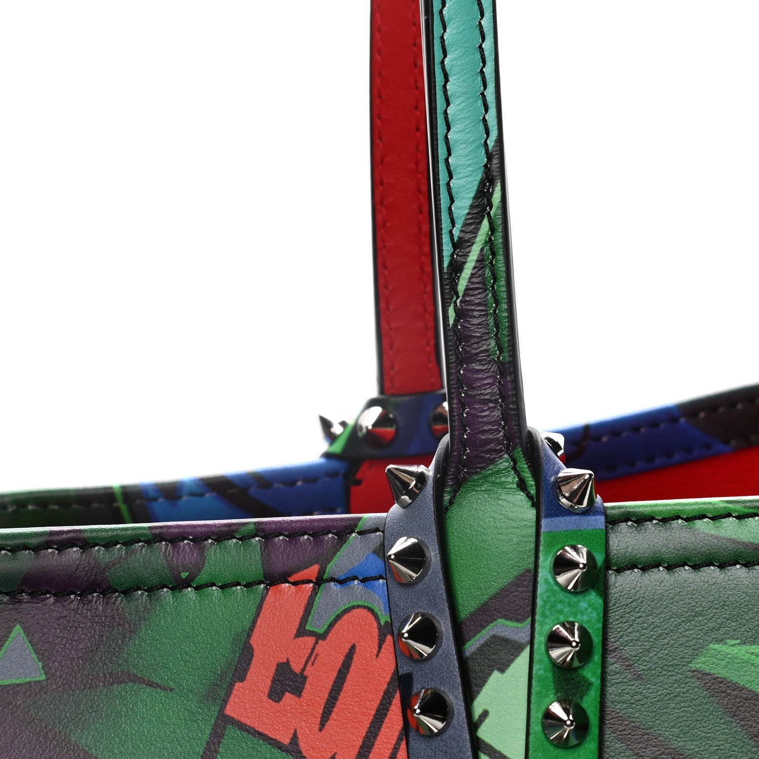 CHRISTIAN LOUBOUTIN CABATA CALF PARIS METRO GRAF TOTE BAG