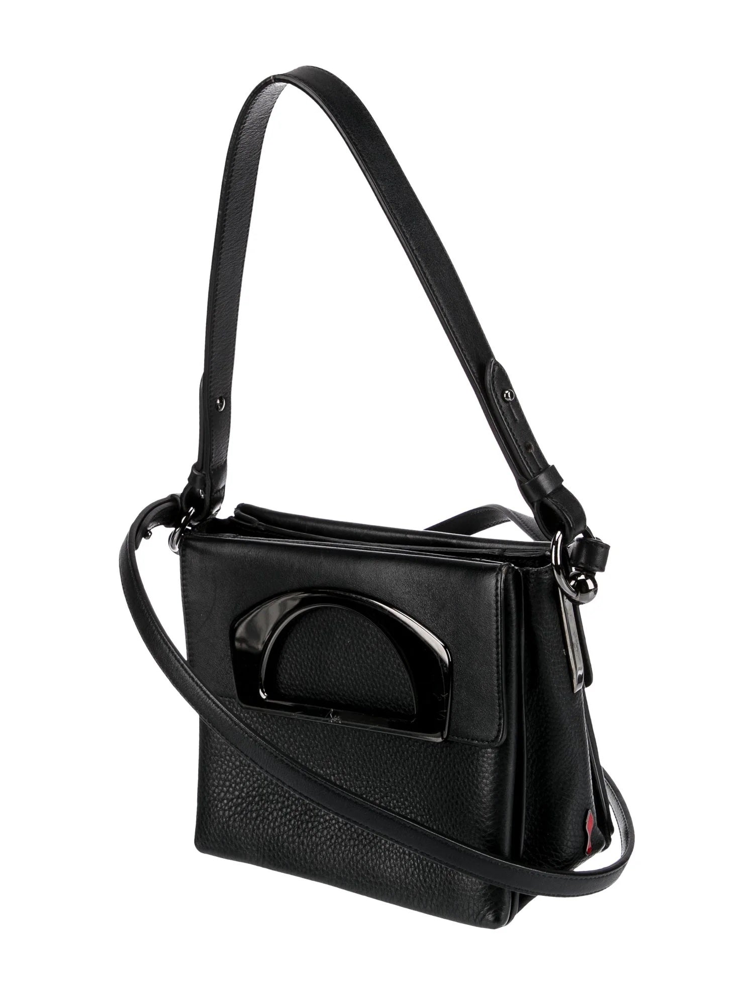 LOUBOUTIN GRAINED CALFSKIN PASSAGE TOP HANDLE BAG