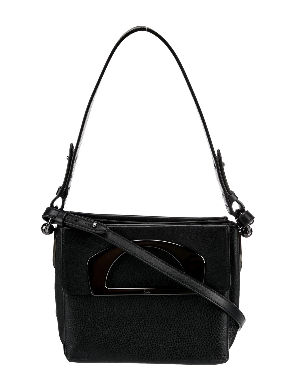 LOUBOUTIN GRAINED CALFSKIN PASSAGE TOP HANDLE BAG