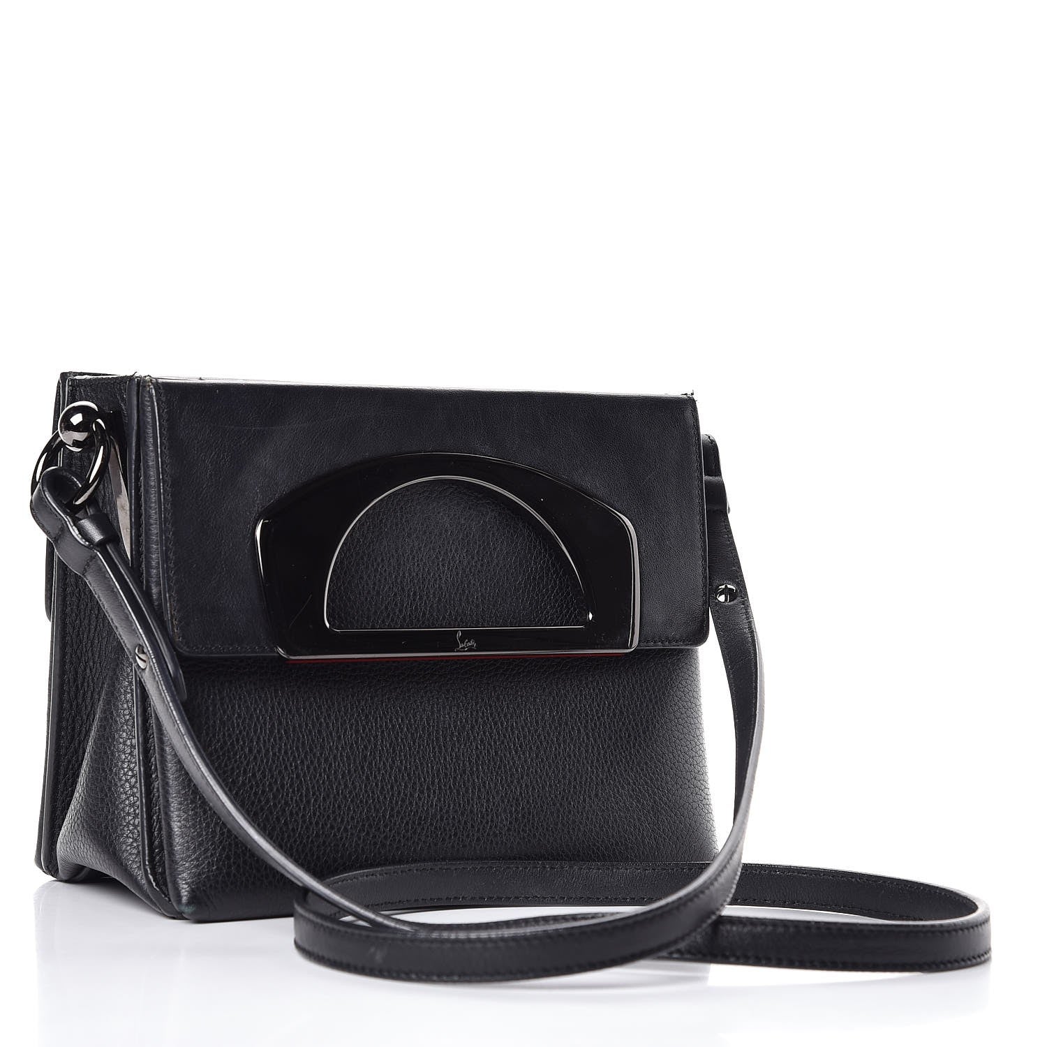LOUBOUTIN GRAINED CALFSKIN PASSAGE TOP HANDLE BAG