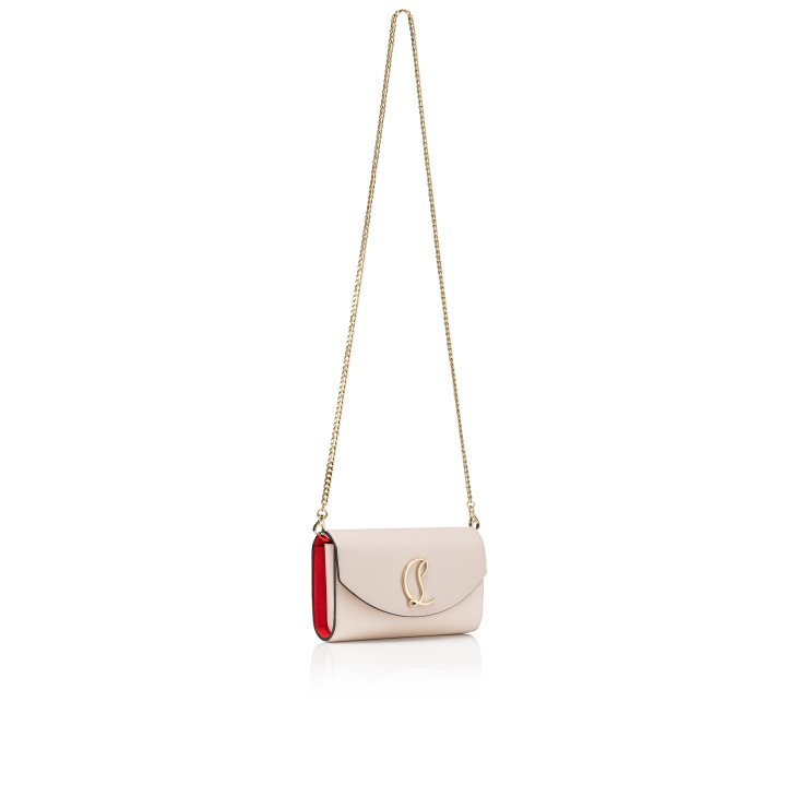 LOUBOUTIN LOUBI54 CALFSKIN LEATHER CHAIN WALLET