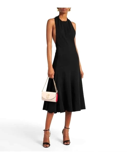LOUBOUTIN LOUBI54 CALFSKIN LEATHER CHAIN WALLET