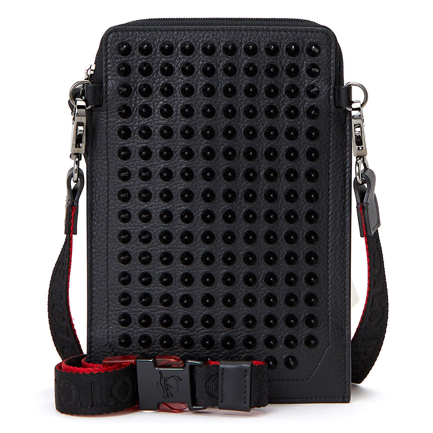 CHRISTIAN LOUBOUTIN LOUBILAB SPIKES MESSENGER PHONE BAG