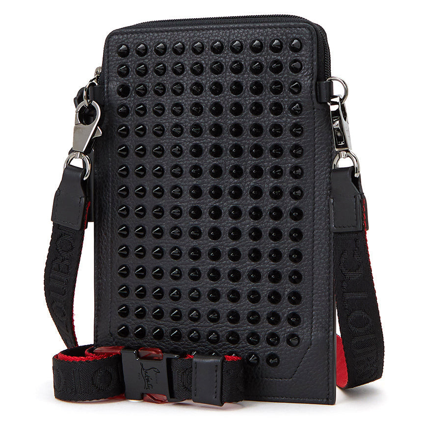 CHRISTIAN LOUBOUTIN LOUBILAB SPIKES MESSENGER PHONE BAG