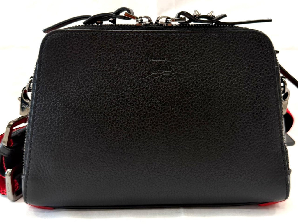 LOUBOUTIN CALFSKIN LEATHER LOUBITOWN SPIKES CROSSBODY BAG