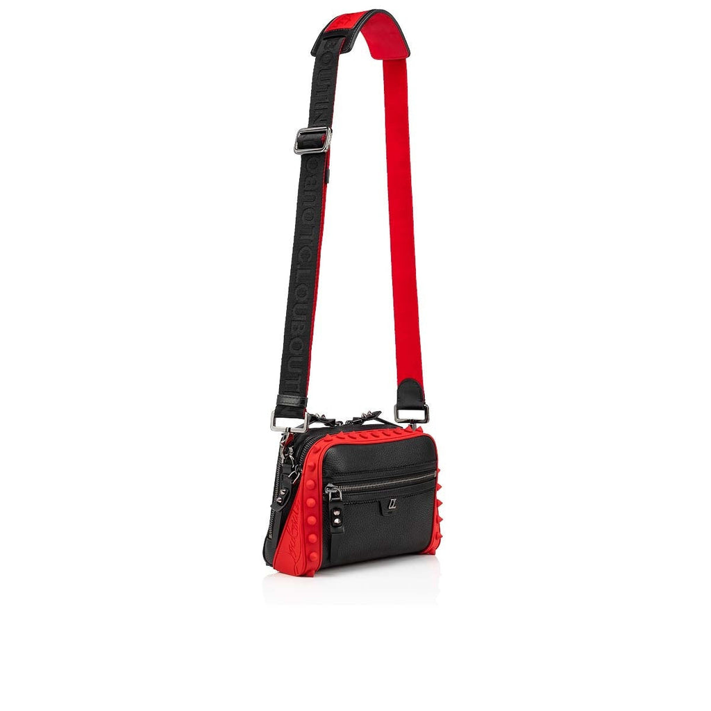 LOUBOUTIN CALFSKIN LEATHER LOUBITOWN SPIKES CROSSBODY BAG