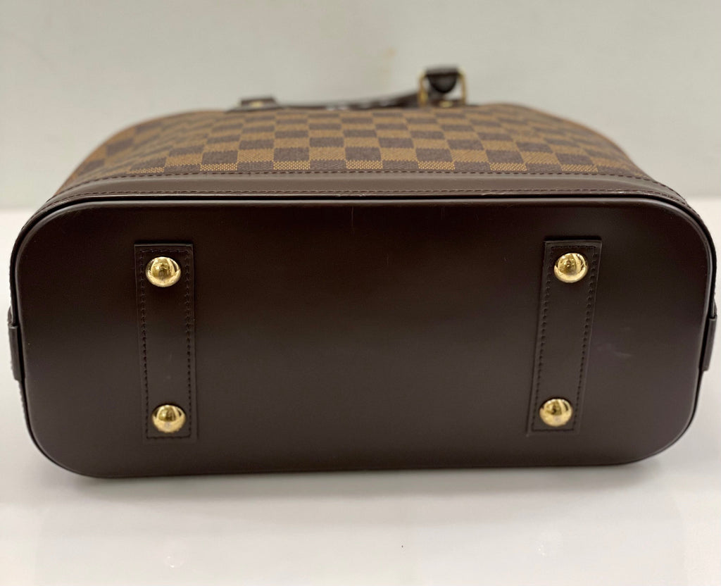 LOUIS VUITTON DAMIER EBENE ALMA PM HANDBAG