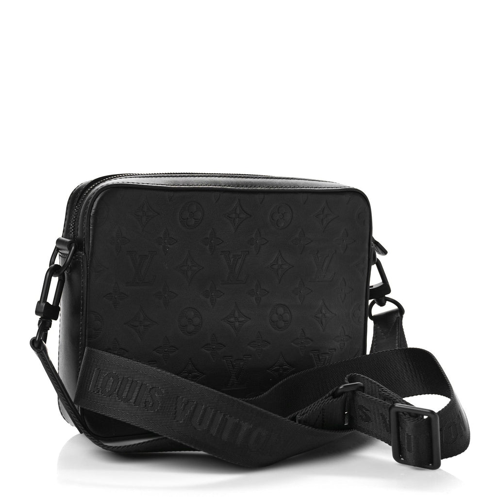LOUIS VUITTON CALFSKIN LEATHER MONOGRAM SHADOW MESSENGER BAG
