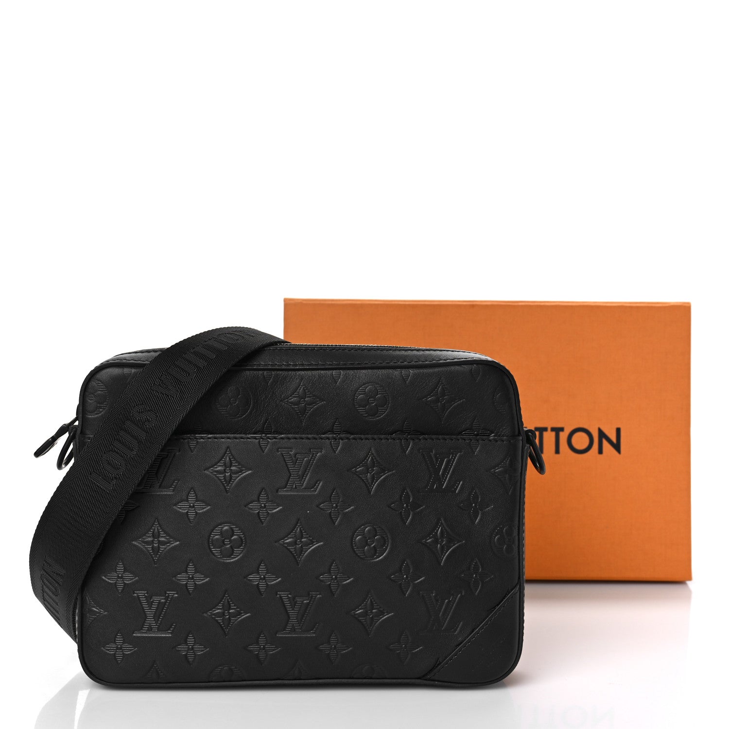 LOUIS VUITTON CALFSKIN LEATHER MONOGRAM SHADOW MESSENGER BAG