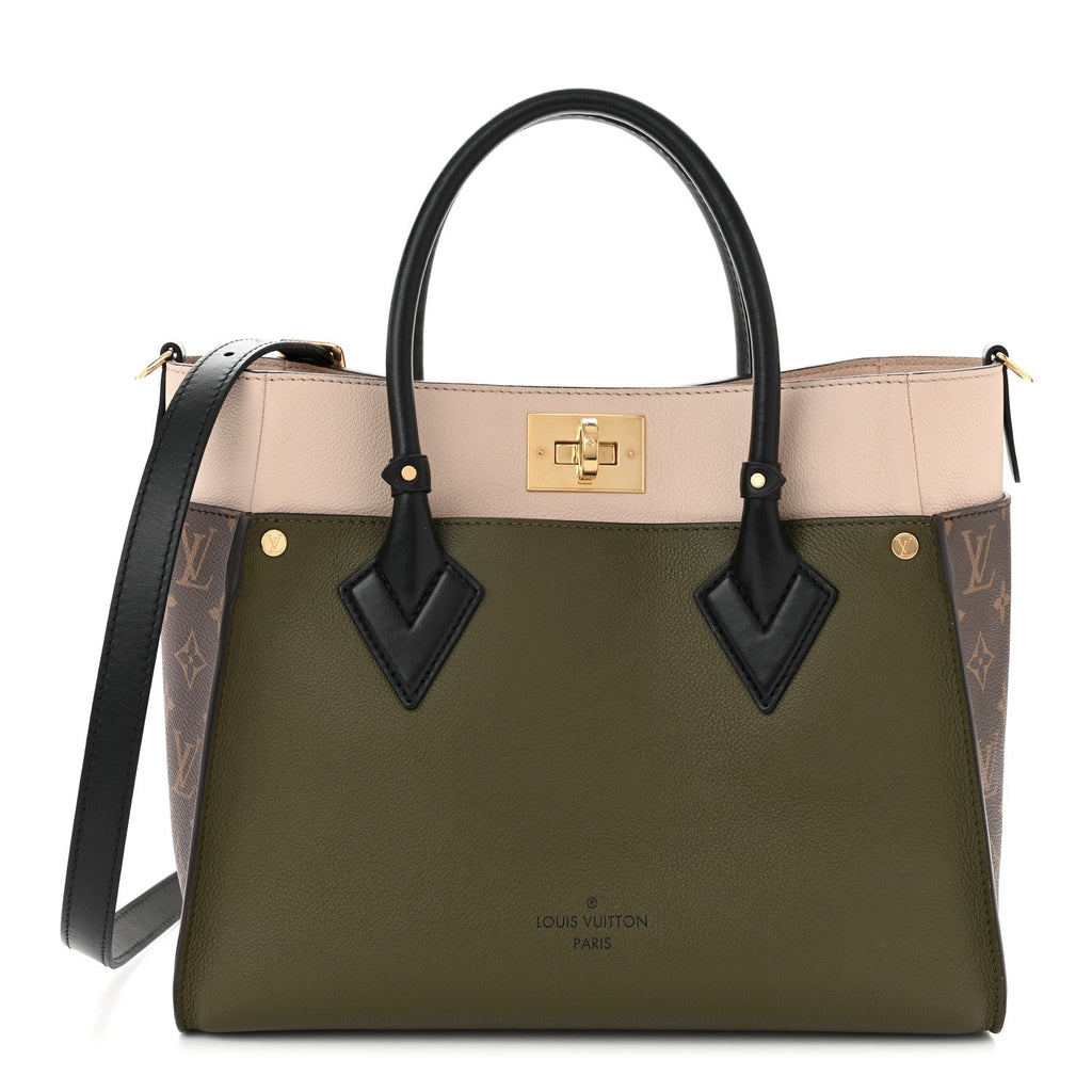 LOUIS VUITTON CALFSKIN MONOGRAM ON MY SIDE MM TOTE BAG