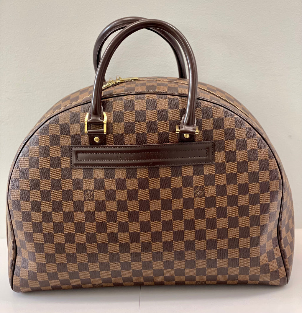 LOUIS VUITTON DAMIER EBENE NOLITA HEURES 24 BOSTON BAG
