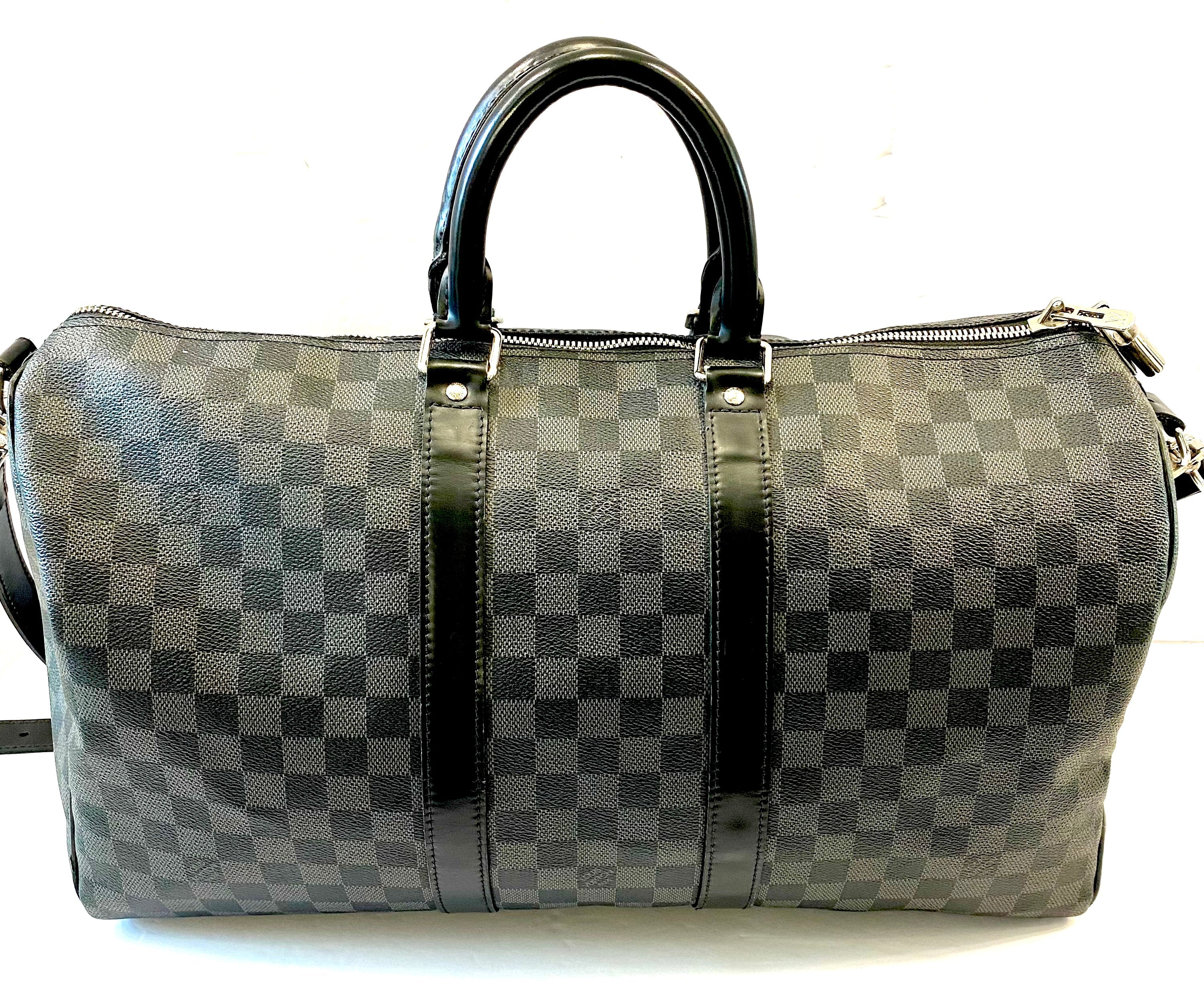 LOUIS VUITTON DAMIER GRAPHITE KEEPALL BANDOULIÈRE 45 BAG