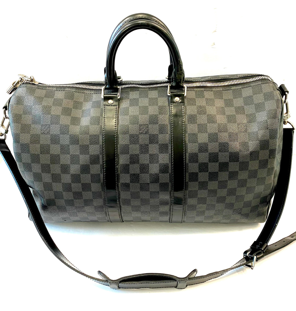 LOUIS VUITTON DAMIER GRAPHITE KEEPALL BANDOULIÈRE 45 BAG