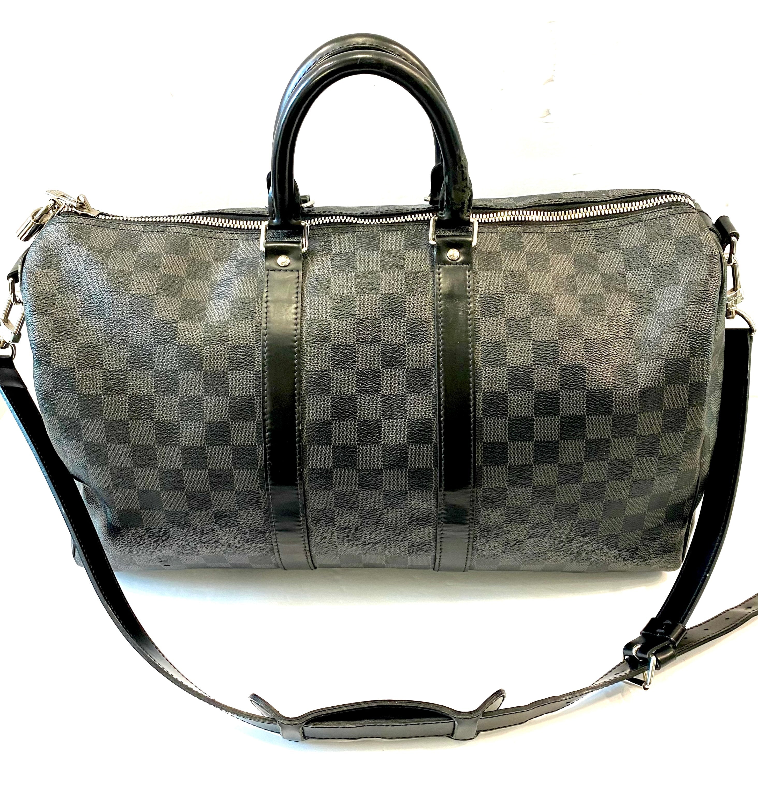 LOUIS VUITTON DAMIER GRAPHITE KEEPALL BANDOULIÈRE 45 BAG