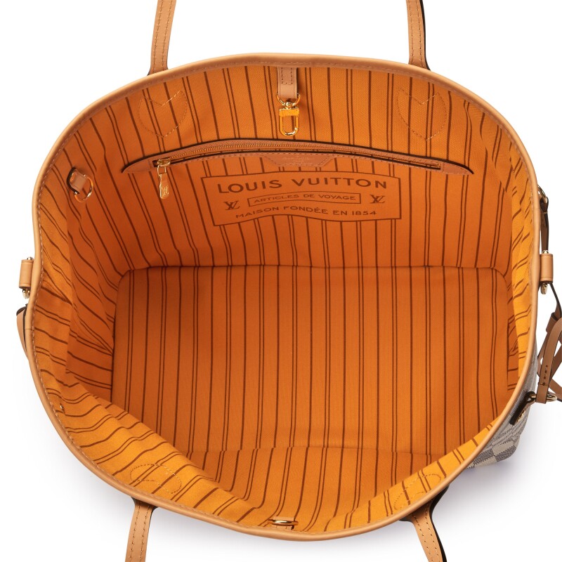 LOUIS VUITTON LIMITED EDITION DAMIER AZUR BRAIDED NEVERFULL MM