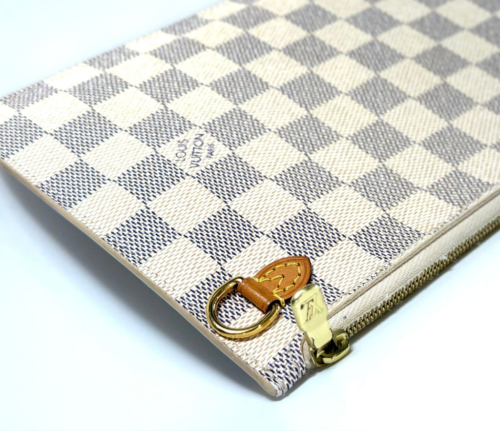 LOUIS VUITTON DAMIER AZUR NEVERFULL MM POCHETTE