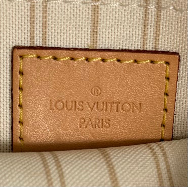LOUIS VUITTON DAMIER AZUR NEVERFULL MM POCHETTE