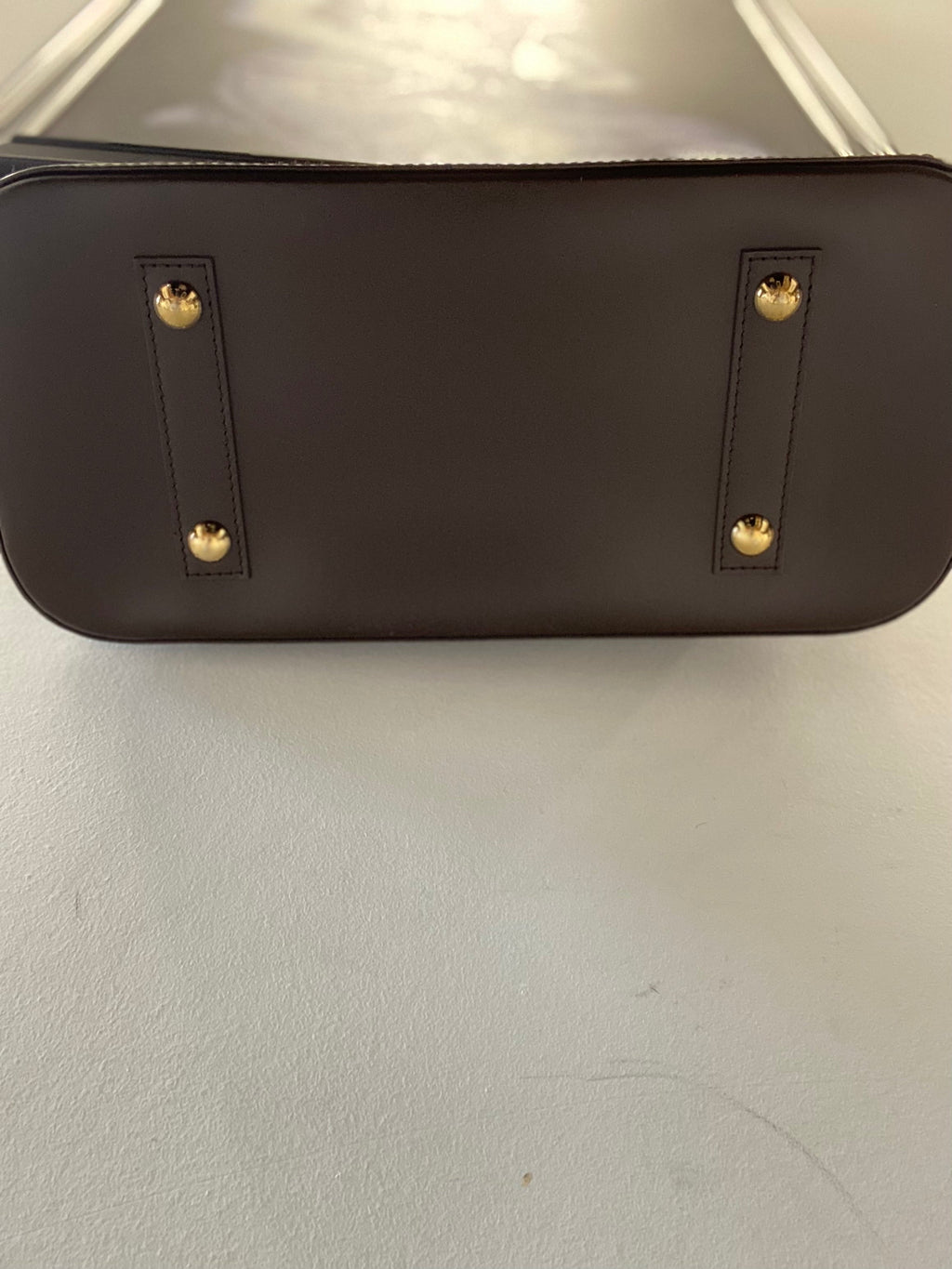 LOUIS VUITTON DAMIER EBENE ALMA PM HANDBAG