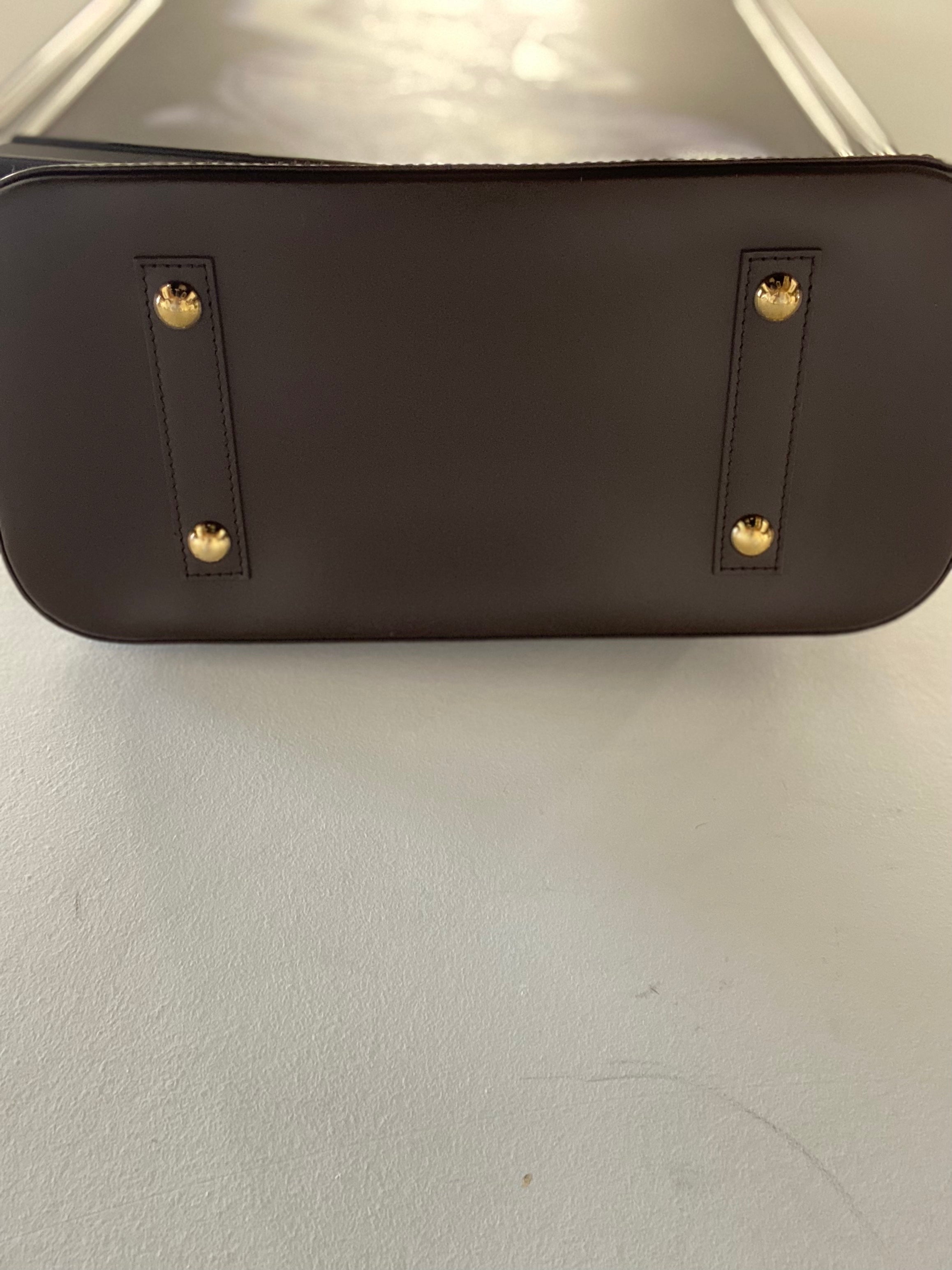 LOUIS VUITTON DAMIER EBENE ALMA PM HANDBAG
