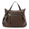 LOUIS VUITTON DAMIER EBENE EVORA GM SHOULDER BAG