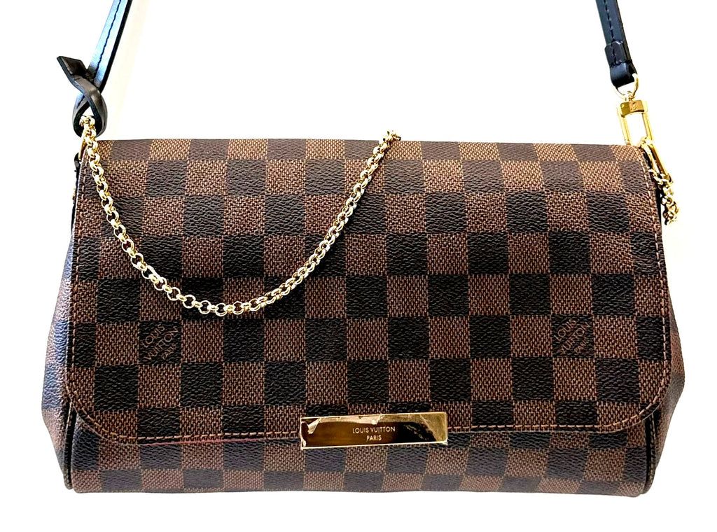 LOUIS VUITTON DAMIER EBENE FAVORITE MM SHOULDER BAG