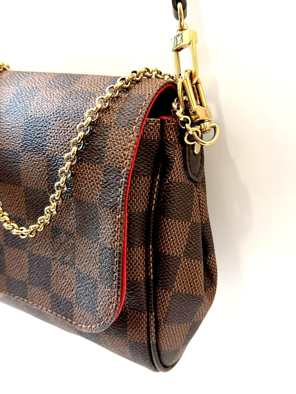 LOUIS VUITTON DAMIER EBENE FAVORITE MM SHOULDER BAG