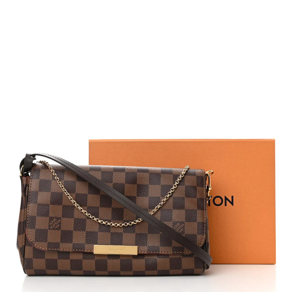 LOUIS VUITTON DAMIER EBENE FAVORITE MM SHOULDER BAG