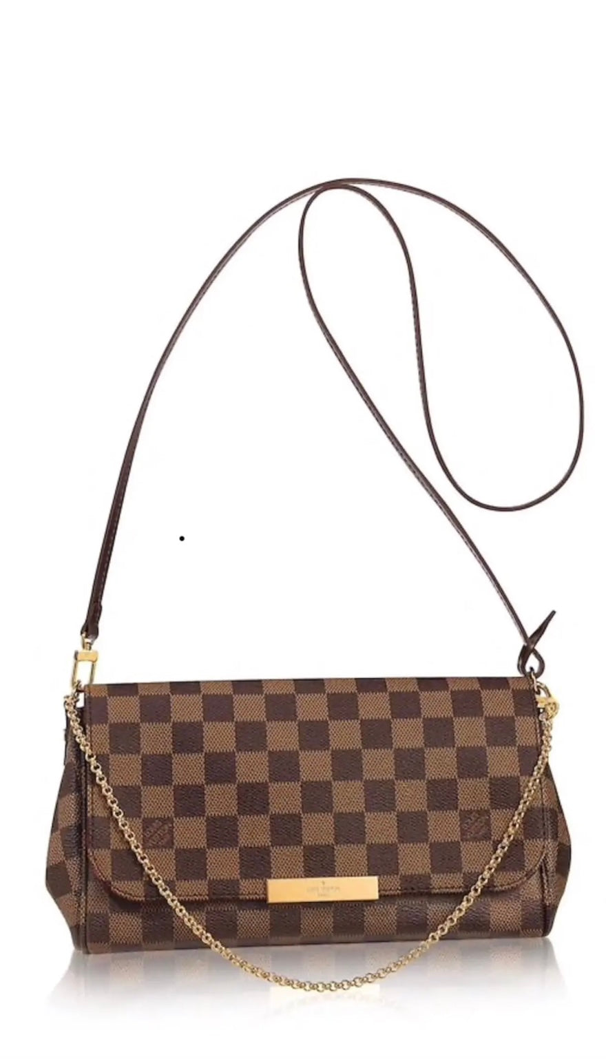 LOUIS VUITTON DAMIER EBENE FAVORITE MM SHOULDER BAG