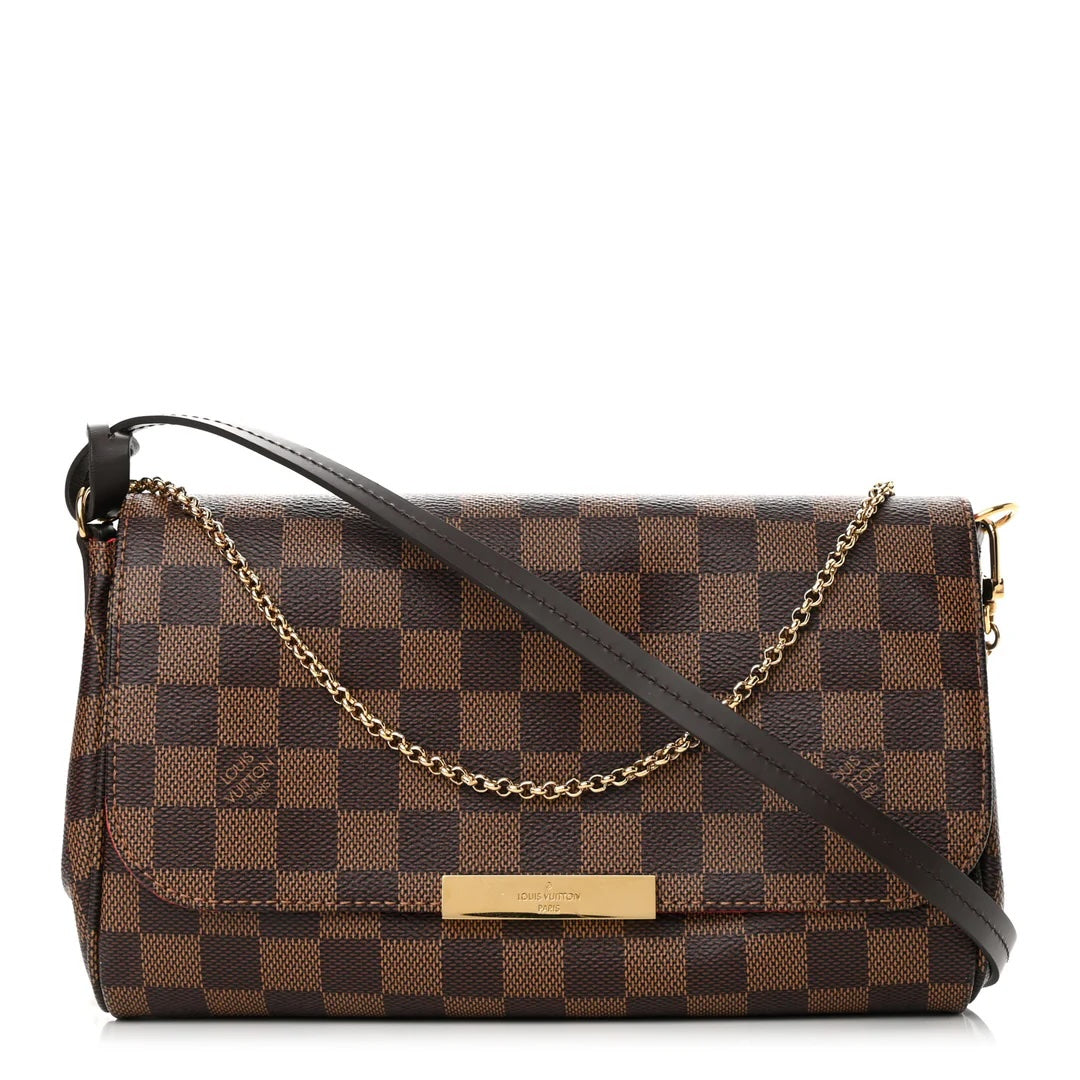 LOUIS VUITTON DAMIER EBENE FAVORITE MM SHOULDER BAG