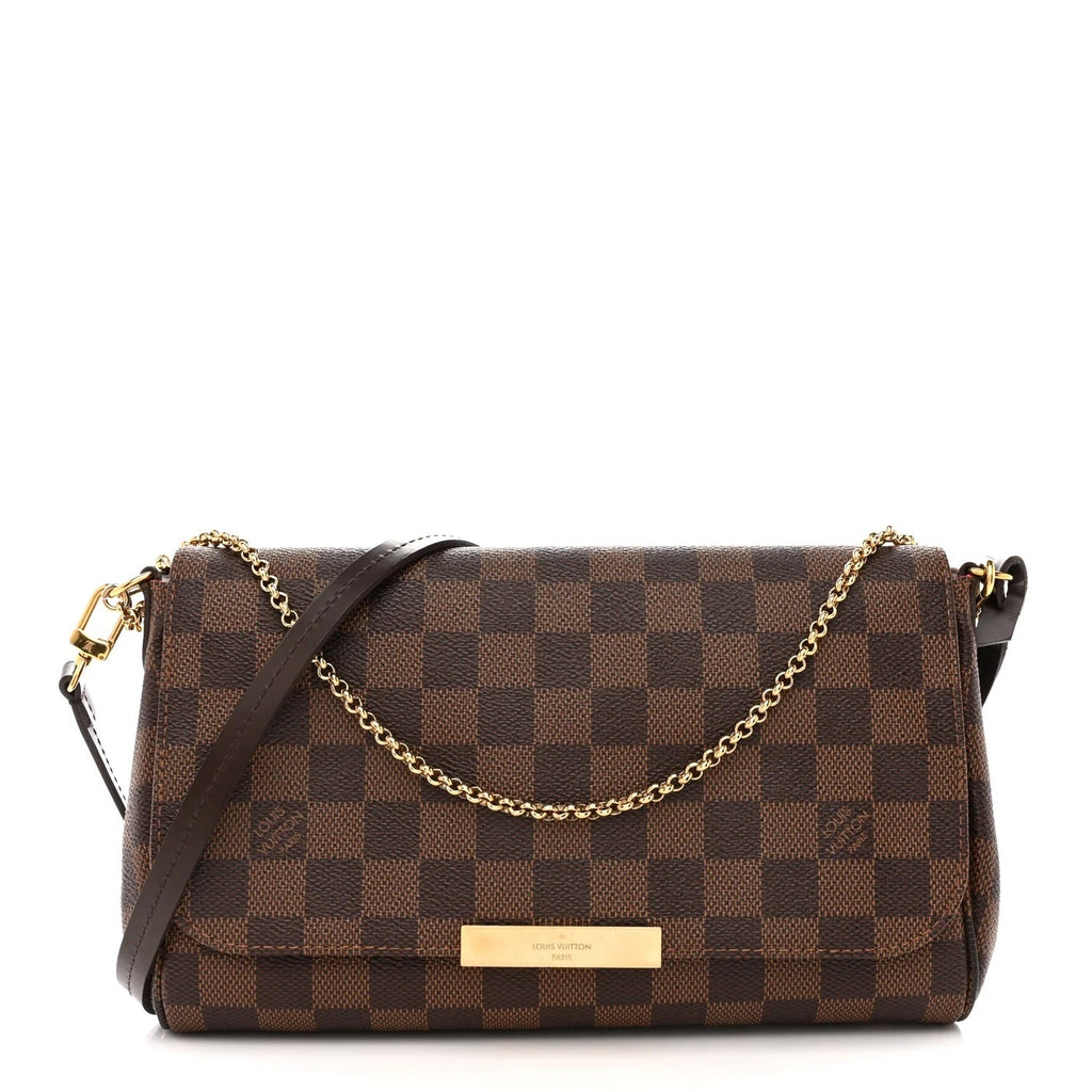 LOUIS VUITTON DAMIER EBENE FAVORITE MM SHOULDER BAG