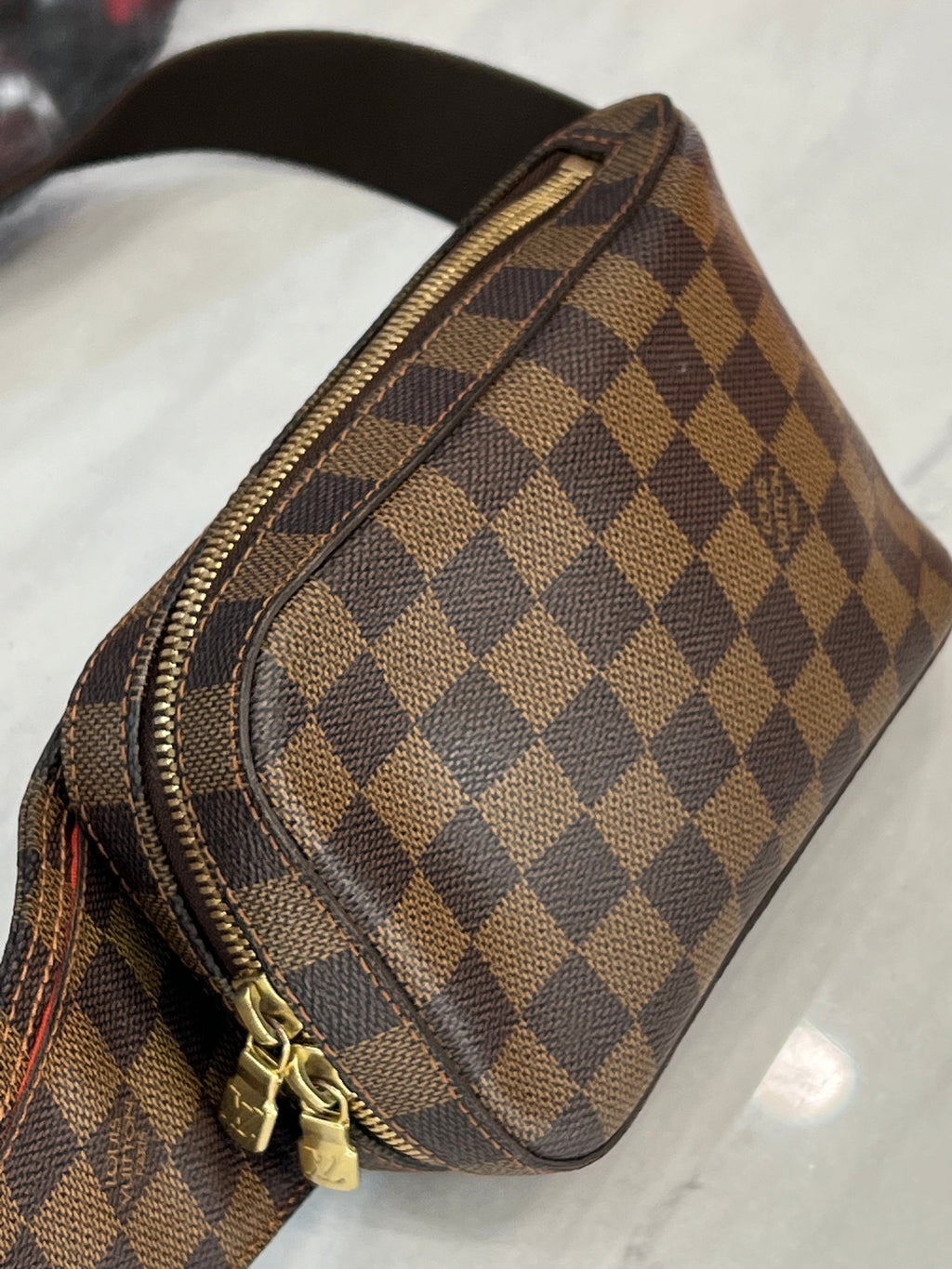 LOUIS VUITTON DAMIER EBENE GERONIMOS BELT BAG