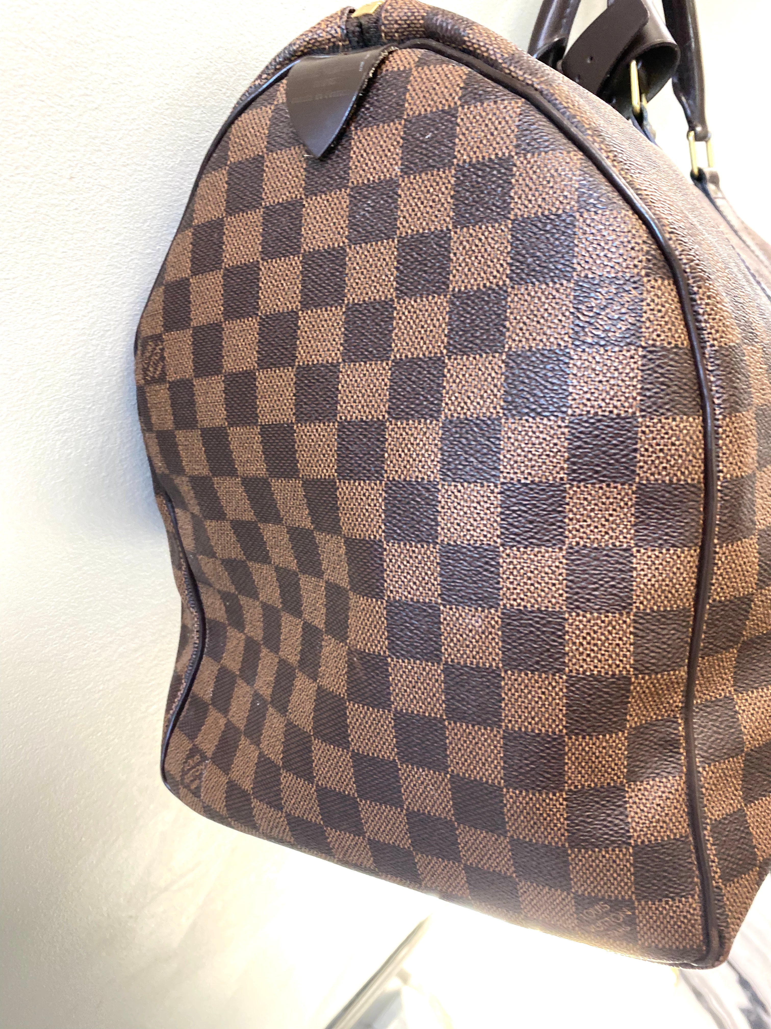 LOUIS VUITTON DAMIER EBENE KEEPALL 50 TRAVEL BAG