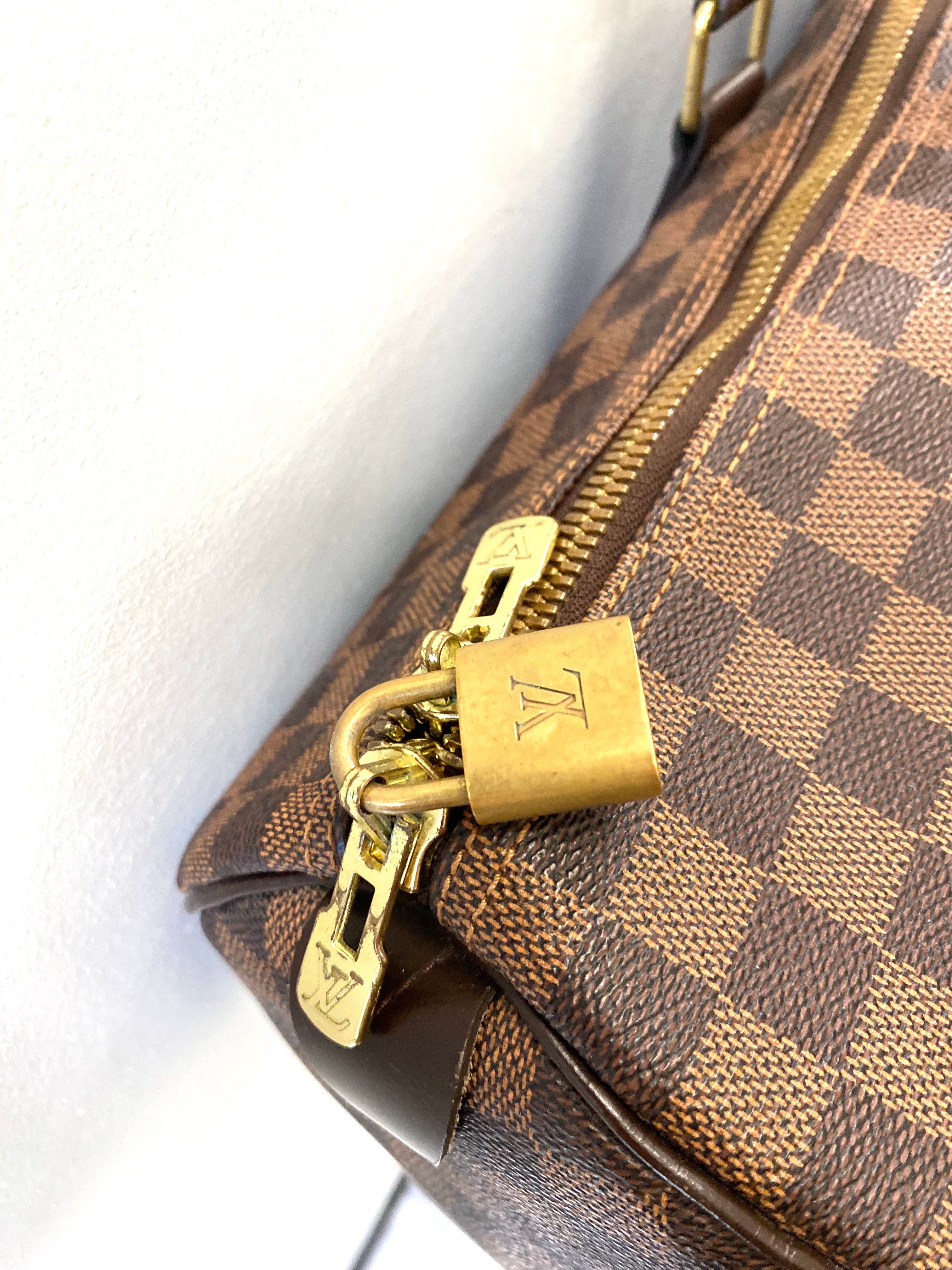 LOUIS VUITTON DAMIER EBENE KEEPALL 50 TRAVEL BAG