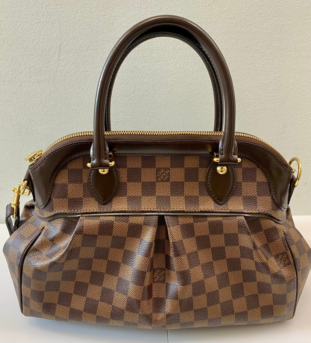 LOUIS VUITTON DAMIER EBENE TREVI PM SATCHEL BAG