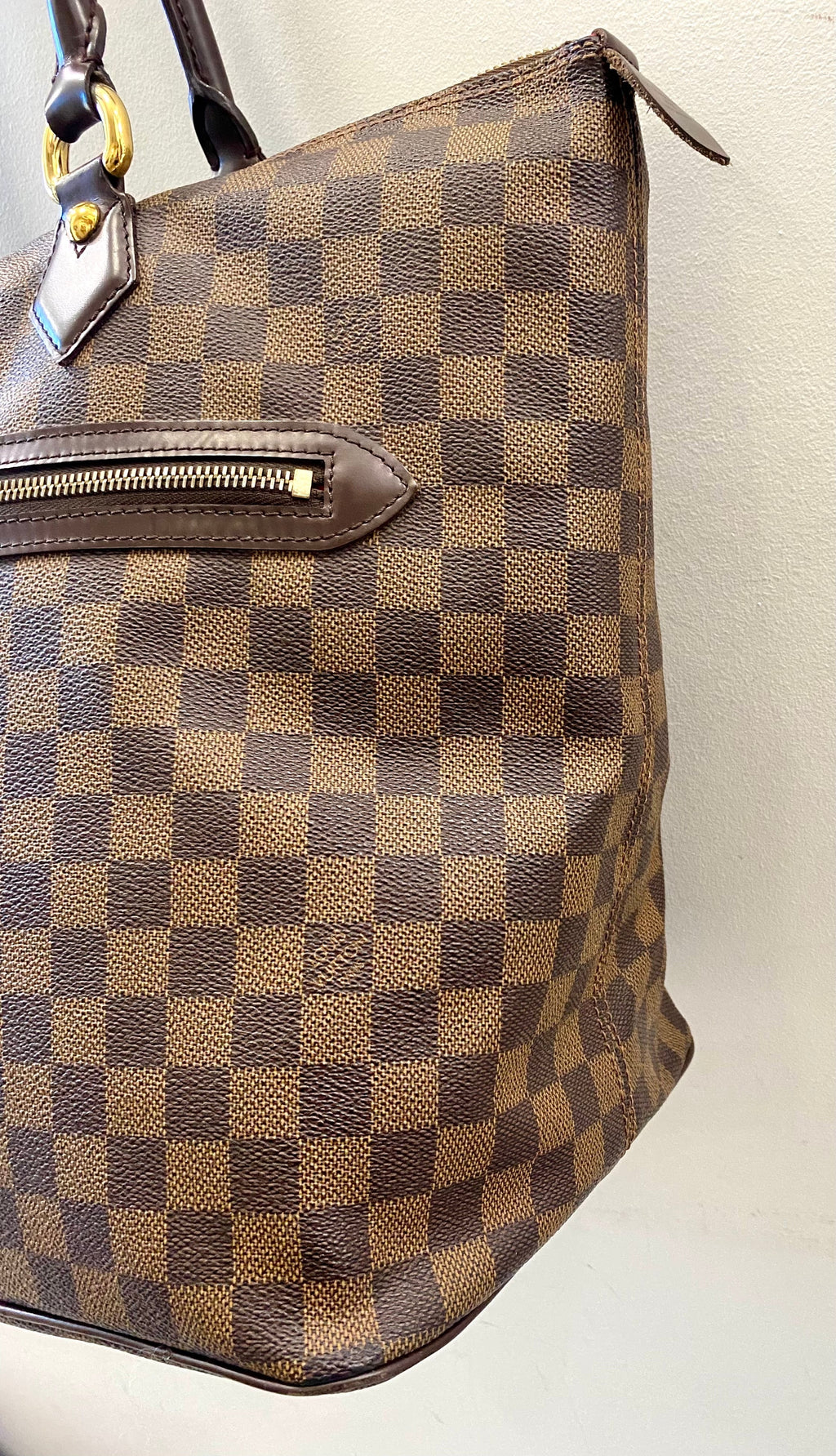 LOUIS VUITTON DAMIER EBENE SALEYA GM TOTE