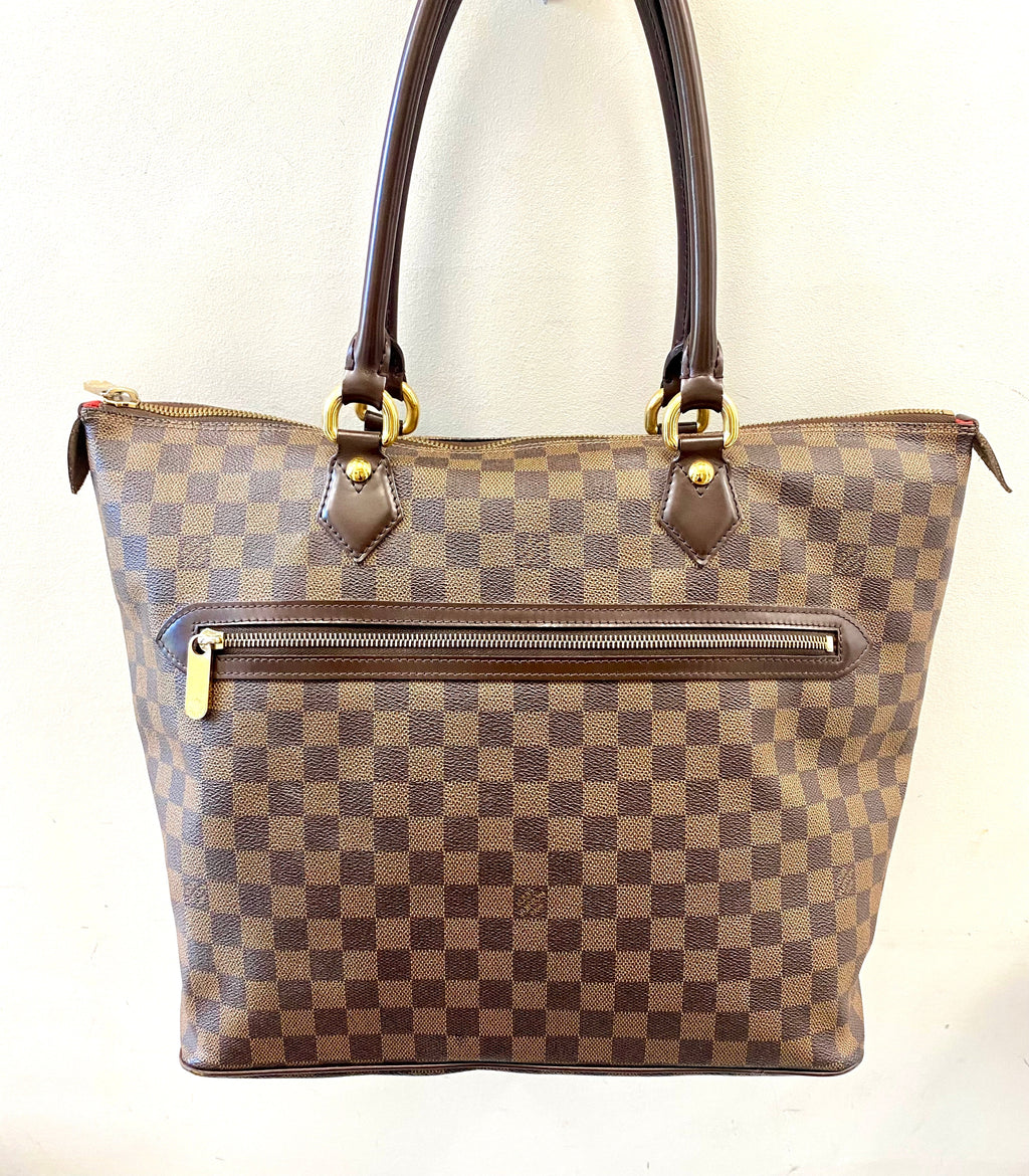 LOUIS VUITTON DAMIER EBENE SALEYA GM TOTE
