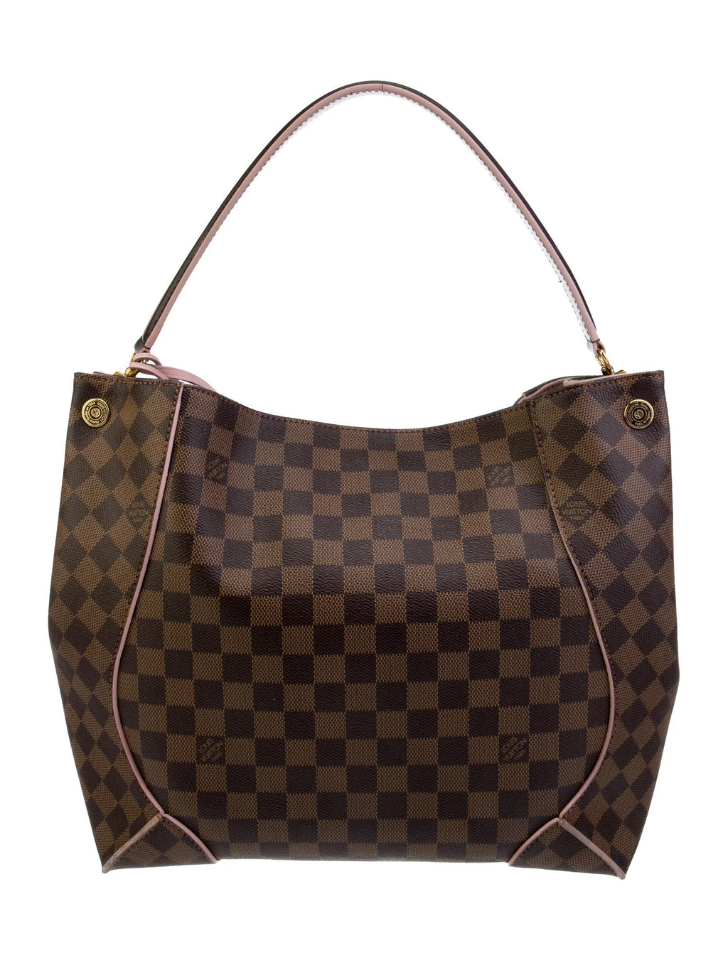 LOUIS VUITTON DAMIER EBENE CAISSA HOBO BAG ROSE BALLERINE