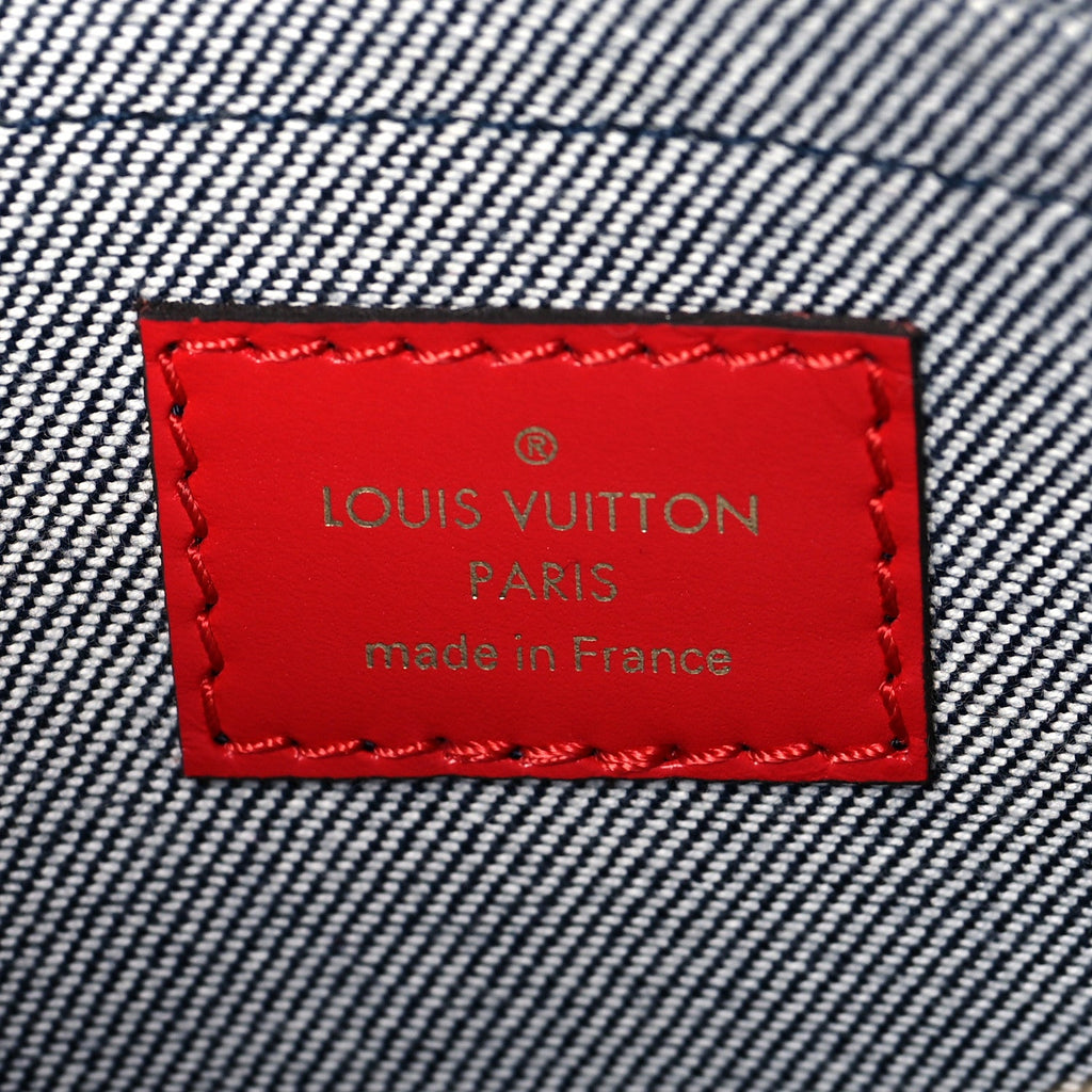 LOUIS VUITTON DENIM DAMIER MONOGRAM PATCHWORK MULTI POCHETTE