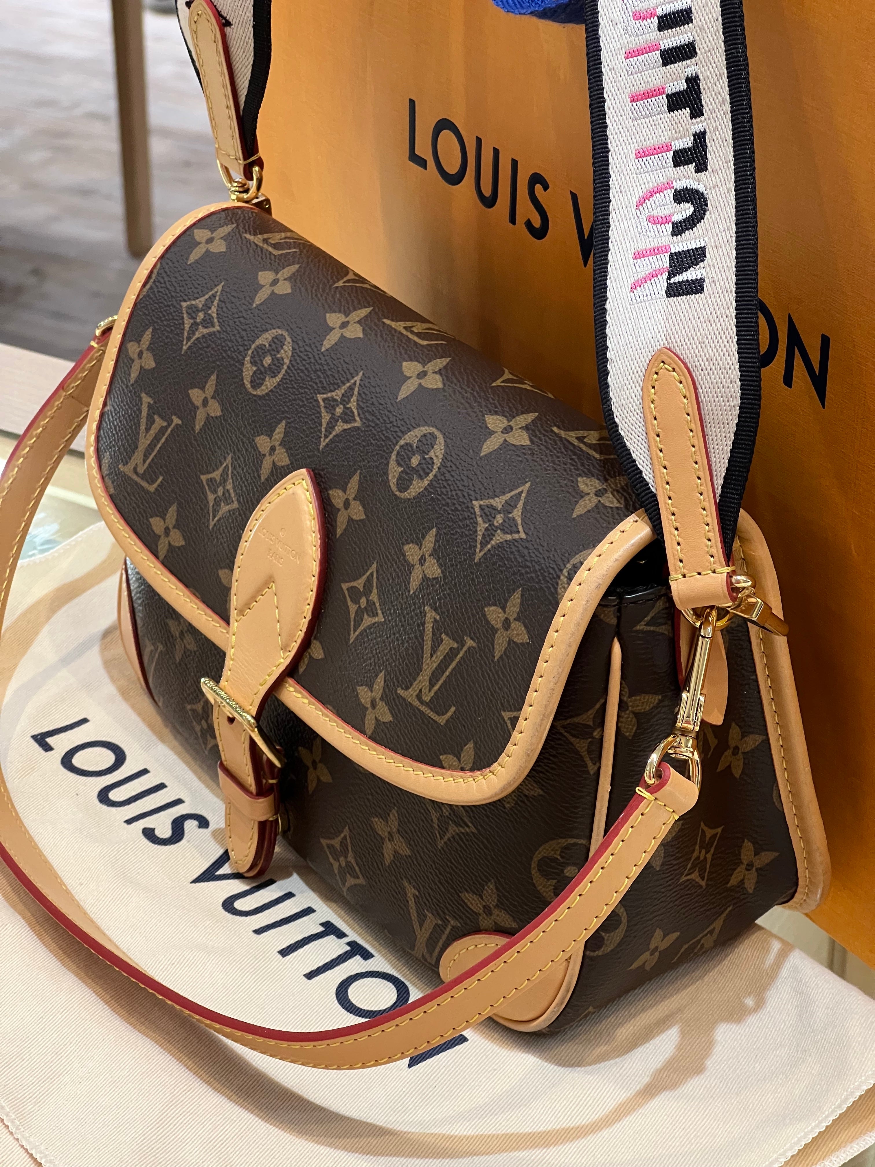 LOUIS VUITTON MONOGRAM DIANE SATCHEL NM