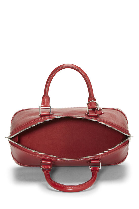 LOUIS VUITTON EPI LEATHER ALMA PM IN RED