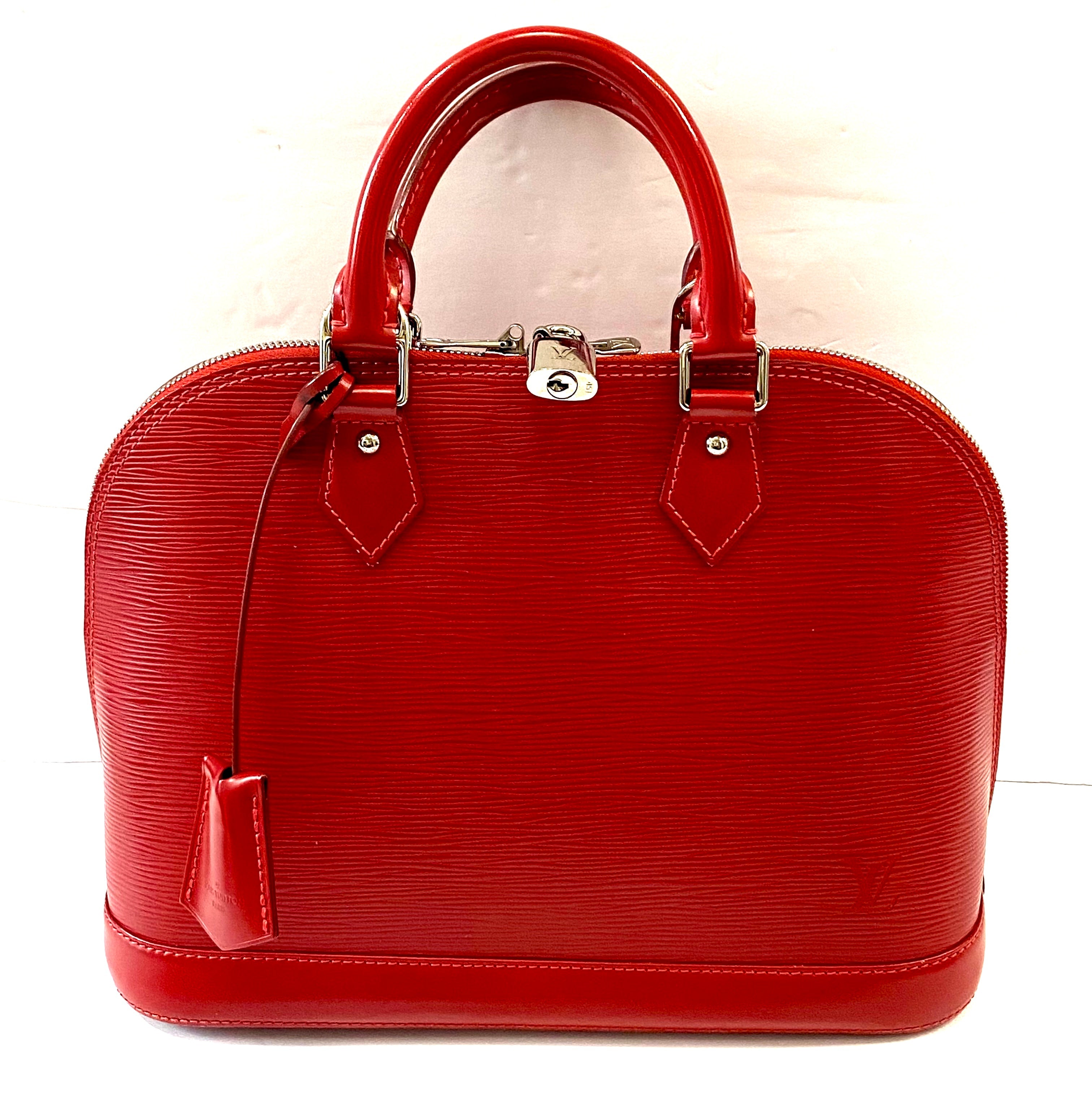 LOUIS VUITTON EPI LEATHER ALMA PM IN RED