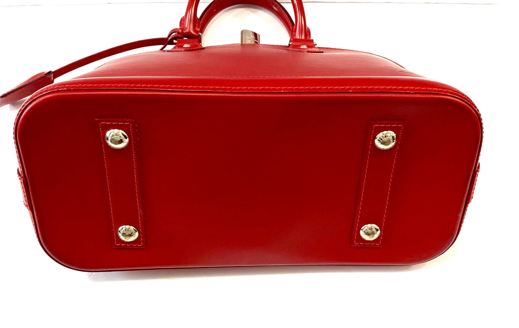 LOUIS VUITTON EPI LEATHER ALMA PM IN RED