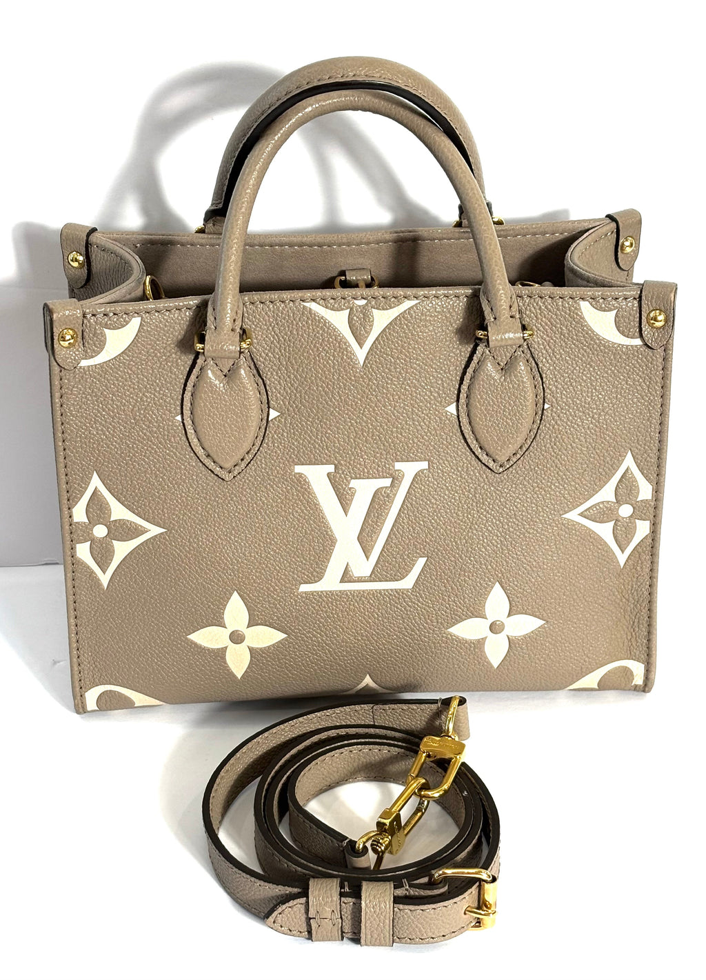 LV EMPREINTE LEATHER BI-COLOR ONTHEGO PM TOTE BAG