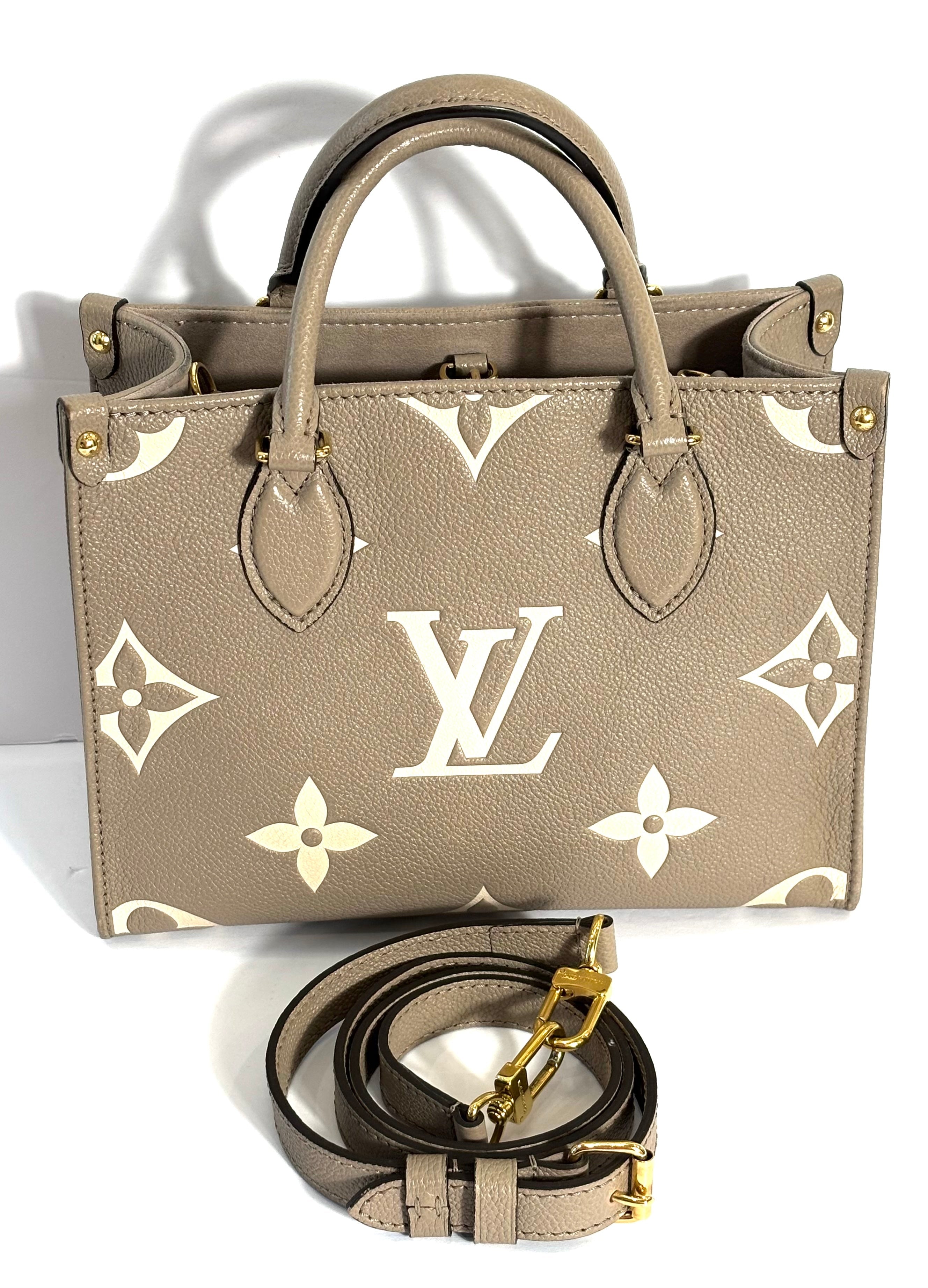 LV EMPREINTE LEATHER BI-COLOR ONTHEGO PM TOTE BAG
