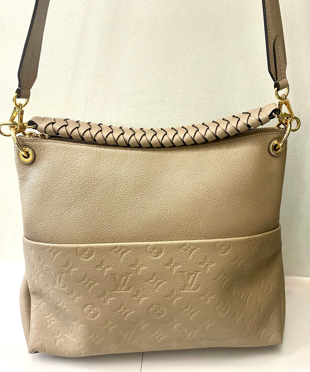LOUIS VUITTON MONOGRAM EMPREINTE LEATHER MAIDA HOBO BAG TOURTERELLE