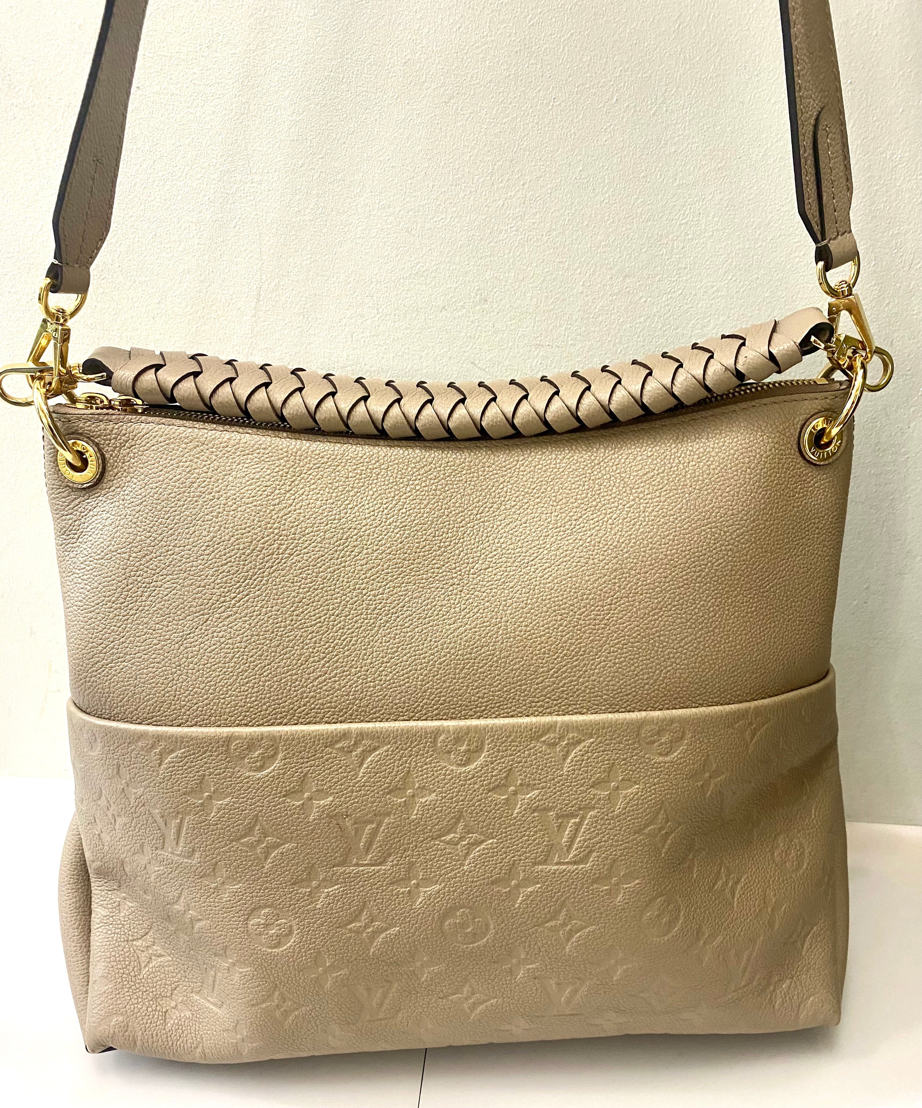 LOUIS VUITTON MONOGRAM EMPREINTE LEATHER MAIDA HOBO BAG TOURTERELLE