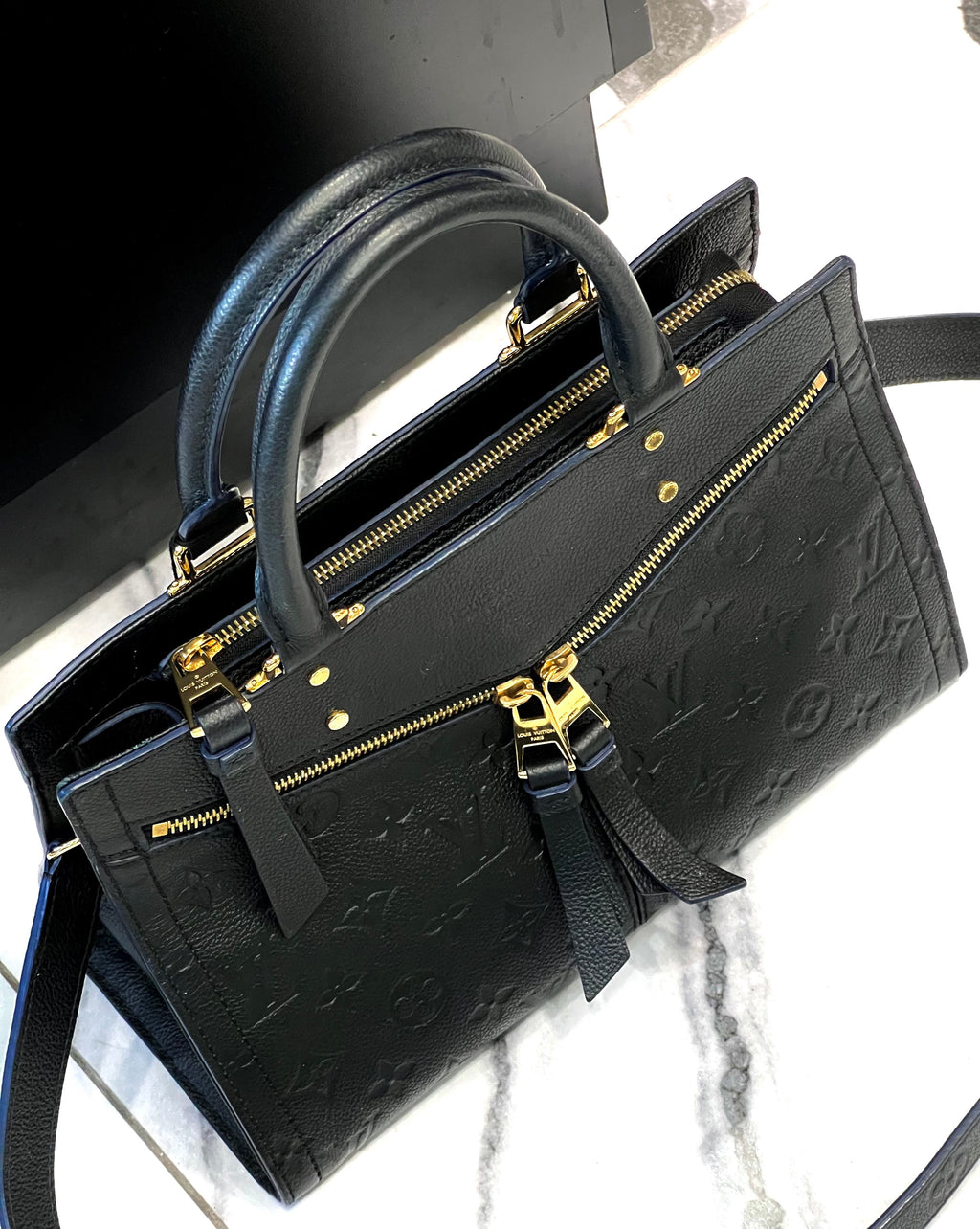 LOUIS VUITTON EMPREINTE LEATHER MONOGRAM SULLY PM BAG