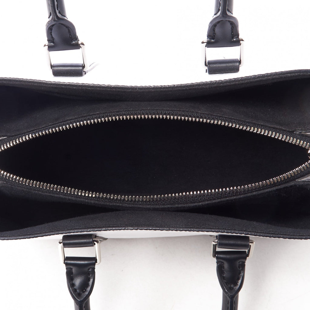 LOUIS VUITTON EPI SOUFFLOT BB BAG-OPTIC WHITE BLACK