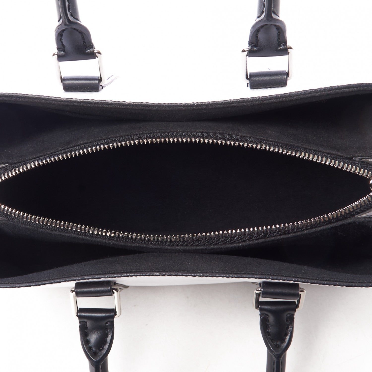 LOUIS VUITTON EPI SOUFFLOT BB BAG-OPTIC WHITE BLACK