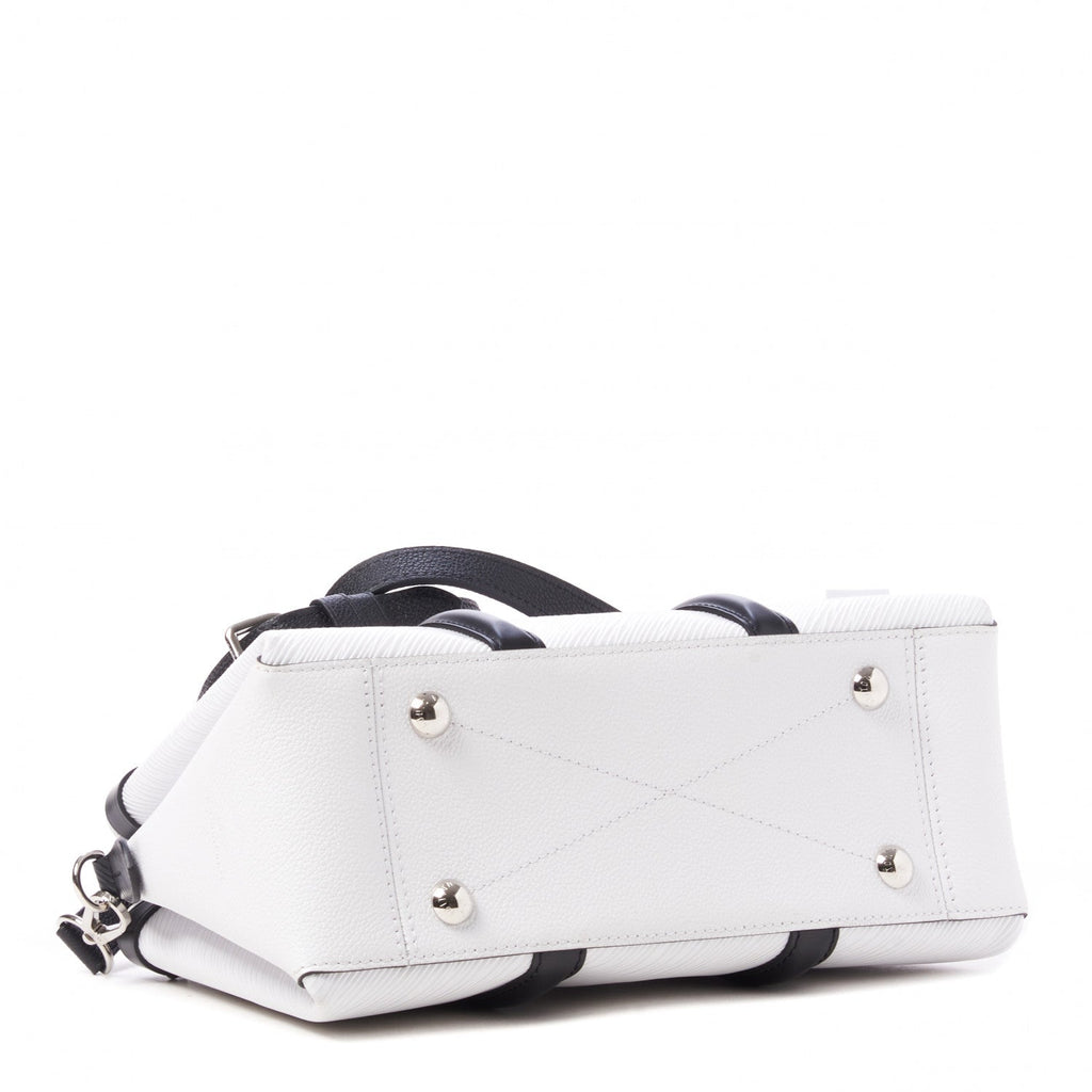 LOUIS VUITTON EPI SOUFFLOT BB BAG-OPTIC WHITE BLACK